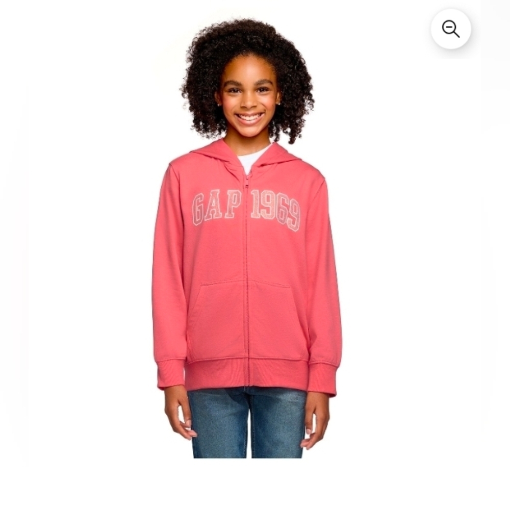 Gap Kids Full Zip French Terry Jacket Pink
